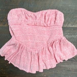 Strapless tie back top